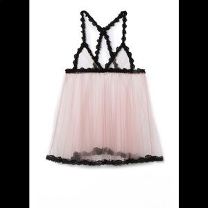 Fleur du Mal Lace Bondage Tulle Babydoll S/M